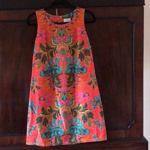 Julie brown orange print dress